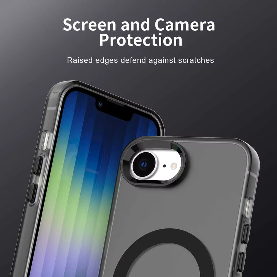 Transparente MagSafe Ladehülle für Apple iPhone 17E und iPhone 16E in Candy-Farben mit Soft-Touch-Gefühl und Kameraschutz - Bild 4