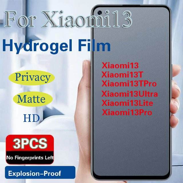 Xiaomi Hydrogel Blickschutzfolie Matte Anti-Spionage-Folie für Xiaomi 13 Pro, 13 Lite, 13T Pro und 13 Ultra in Transparent - Bild 1