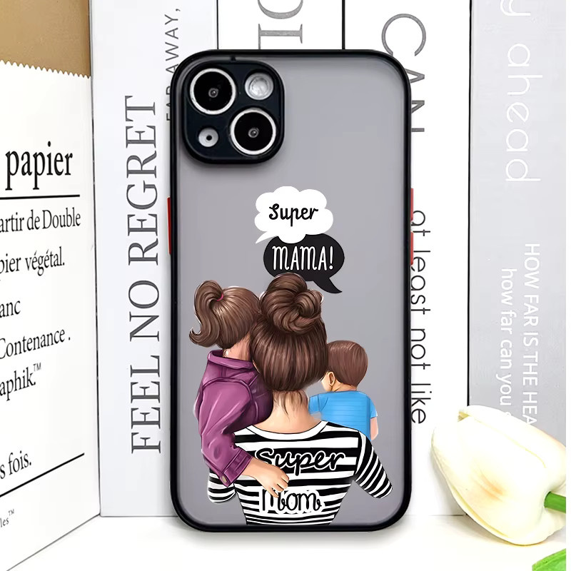 Stoßfeste Handyhülle Super Mama für Apple iPhone Modelle in matter Optik - Bild 2