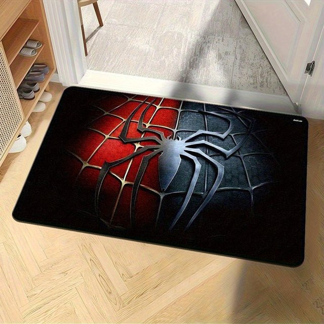 Lumi Home Marvel Spider-Man Willkommens-Fußmatte, rutschfest und aus Polyester, weiß/mehrfarbig, B: 40 cm, T: 60 cm - Bild 1