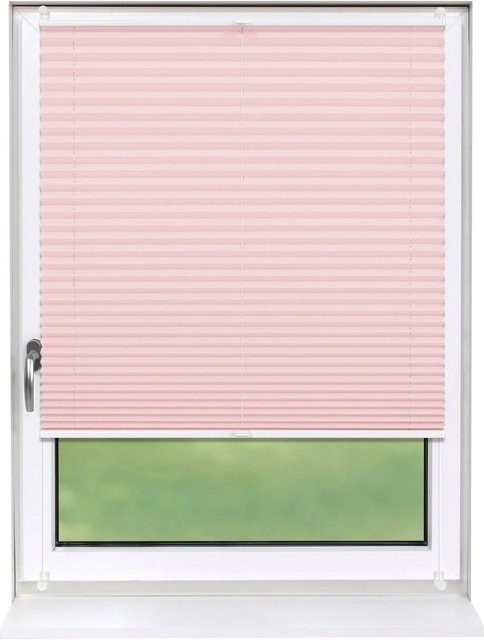 Deco-Raum Plissee Basic Klemmfix Rosa blickdicht B: 65 cm, H: 150 cm - Bild 1