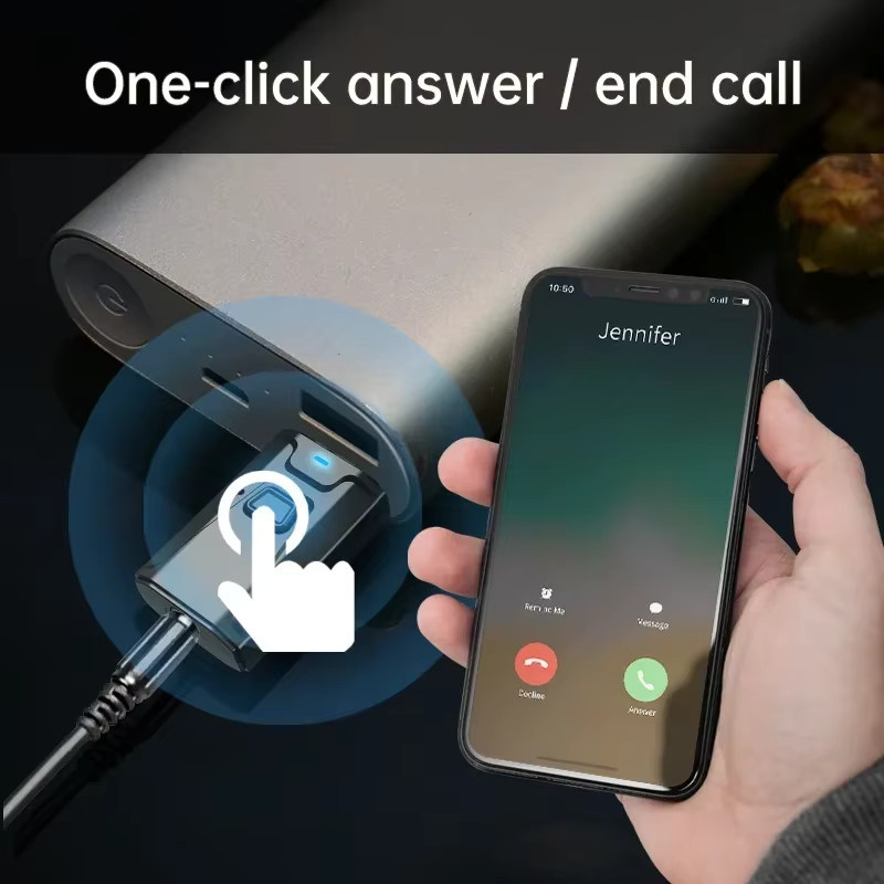 VIKEFON 3-in-1 Bluetooth 5.0 Adapter in Schwarz als Sender und Empfänger mit USB und 3,5 mm AUX für TV, PC, Kopfhörer und HIFI-Audio - Bild 3