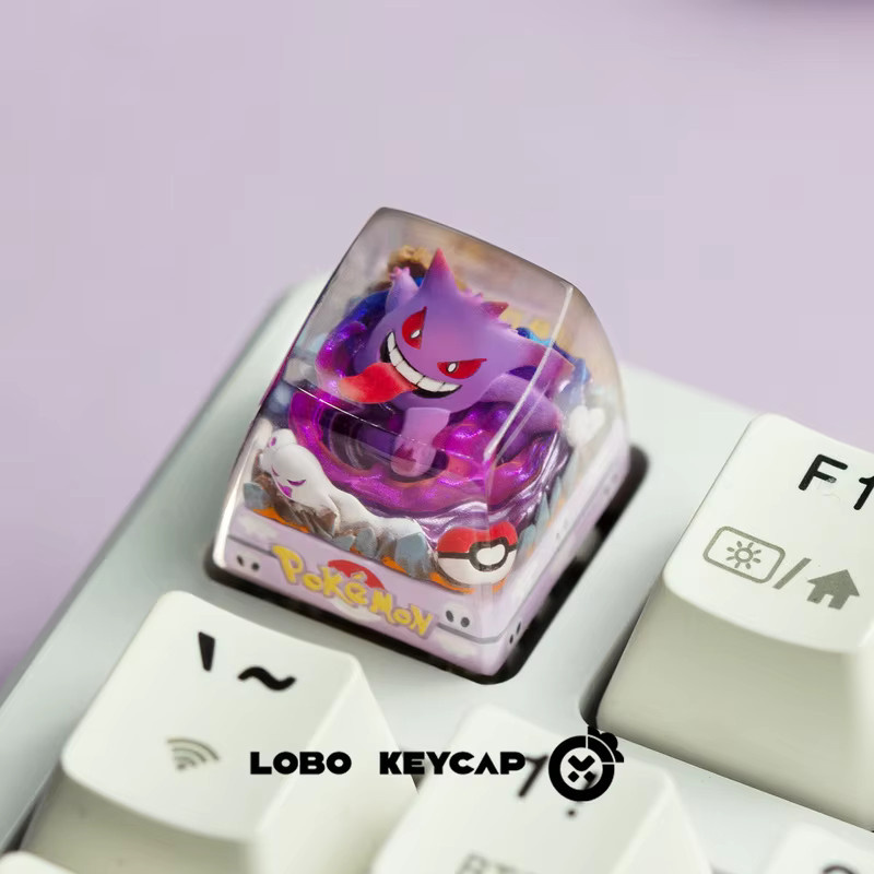 Mechanische Tastatur Esc-Tastenkappen im Pokémon Anime Design mit Pikachu und Gengar aus Harzguss von Takara Tomy - Bild 1