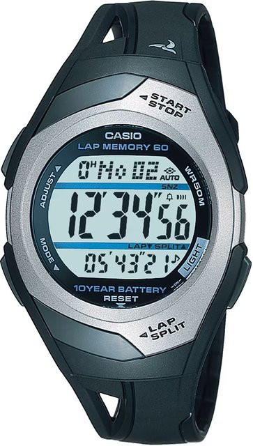 Casio Digitaluhr, Quarz, Kunststoff, Schwarz, 35 mm, Damen - Bild 1