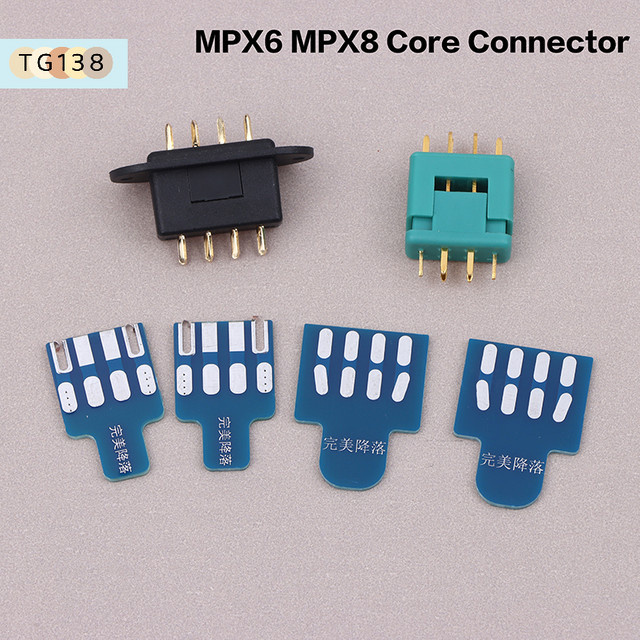 MPX 6 MPX8 Stecker mit Lötplatine für RC-Flugzeugzubehör und Turbinen-Jet-Teile von eelhoe - Bild 1