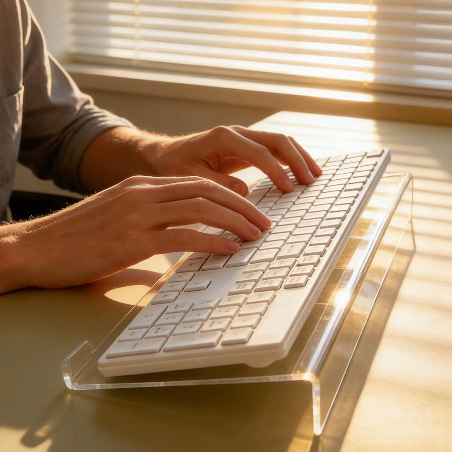 Ergonomische Tastaturablage für deinen Arbeitsplatz in Transparent oder Schwarz - Bild 2