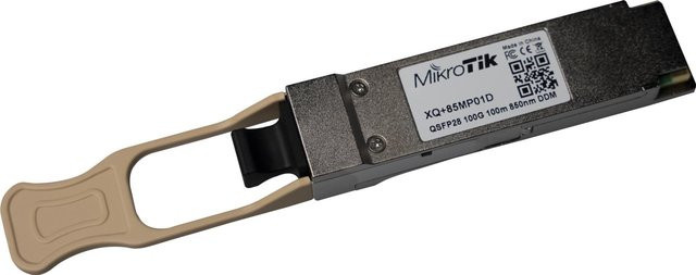Mikrotik XQ+85MP01D QSFP28 Netzwerk-Transceiver-Modul Faseroptik 100G 850 nm in Schwarz und Grau - Bild 1
