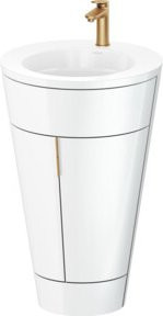Duravit Waschtischunterschrank Starck 1 c-bonded Set, Weiß Hochglanz, B/H/T: 56 x 86,4 x 60,5 cm - Bild 1
