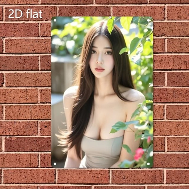 CIFBUY Koreanische Minimalistische Metall-Wandkunst Gesichtsporträt als 2D-Dekoration - Bild 1