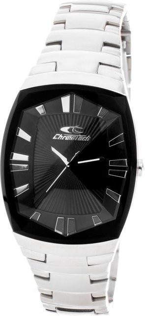 CHRONOTECH Armbanduhr, Quarz, Edelstahl, Schwarz, Damen - Bild 1