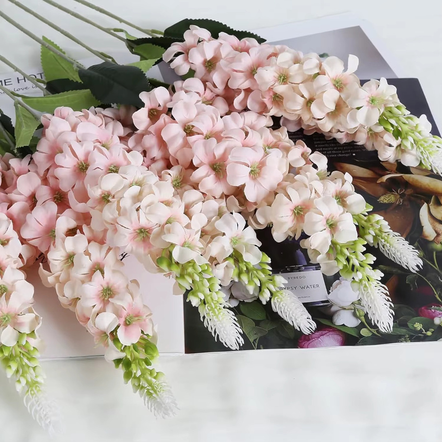 Künstliche Blumen in Rot und Pink für deine Tischdekoration, Hochzeit und Garten als florales Textil-Zubehör - Bild 1