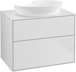 V&B Waschtischunterschrank Finion mit Wandbeleuchtung in Weiß, B: 80 cm, T: 50,1 cm - Bild 1