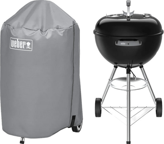 Weber Original Kettle Charcoal Grill Schwarz mit Abdeckung und Thermometer Durchmesser: 47 cm - Bild 1
