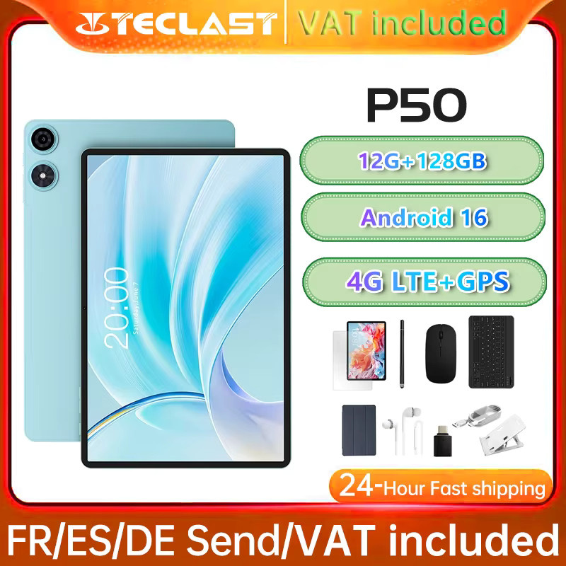 Teclast P50 Tablet 11 Zoll HD IPS Display, 12GB RAM, 128GB ROM, Android 16, Unisoc T606 Octa-Core, Blau - Bild 3