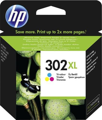 Original HP 302XL Tintenpatrone Tri-Color Cyan Magenta Gelb F6U67AE mit 8 ml - Bild 1