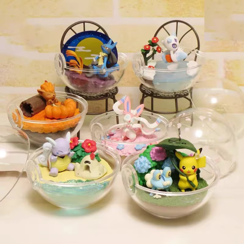 Bandai Pokemon Actionfiguren Pikachu Sylveon Mewtwo Vulpix Lycanroc Bunt - Bild 2