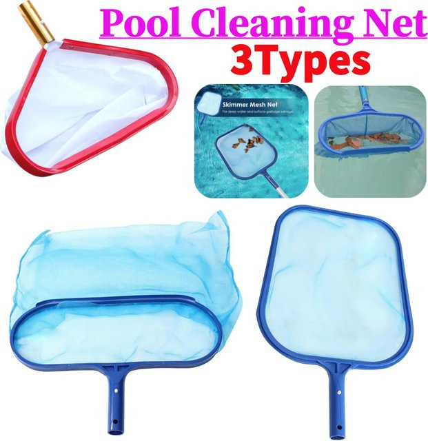 Alloet Schwimmbecken Reinigungsnetz mit Griff in Blau für Außenpools und oberirdische Pools - Bild 1