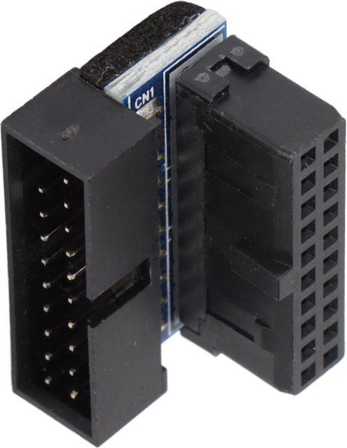Koogeelife USB-C Lenkverbinder Mehrschichtige Leiterplatte mit 90 Grad drehbarem Winkel in Schwarz - Bild 1