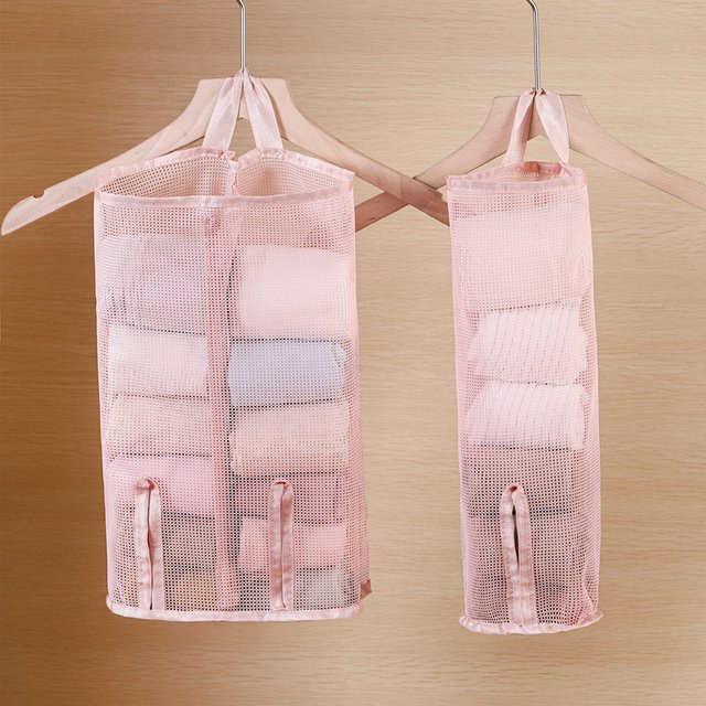 NANCY TINO Organizer aus Mesh für Socken, Unterwäsche und BH, Wandmontage, Weiß - Bild 1