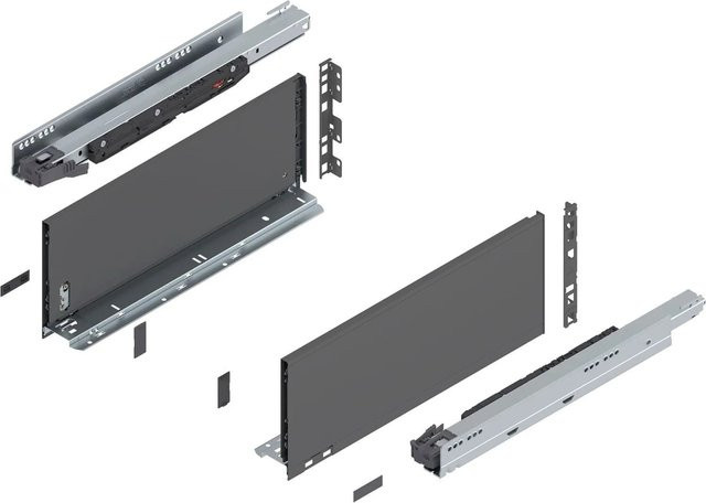 Blum Legrabox Pure Set Schubladen Auszug Tip-On Vollauszug Oriongrau 1 Paar Tiefe: 450 mm - Bild 1