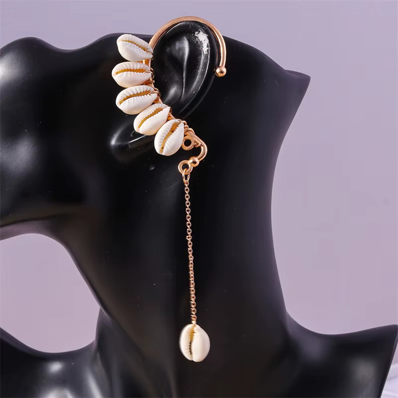 Tenande Ohrringe Conch Shell Clip, Gold, Damen, Ohrmanschette - Bild 2