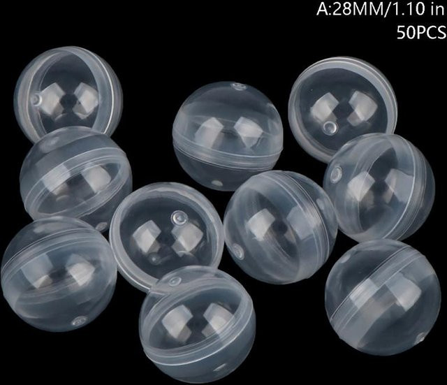 A Family Of Home Textiles, Klare Kapsel Spielzeugball, Mini-Plastikbehälter, 50 Stück - Bild 1