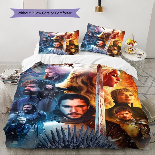 Game of Thrones Bettwäsche Set mit Bettbezug und 2 Kissenbezügen, Mehrfarbig, B/T: 200 x 200 cm - Bild 1