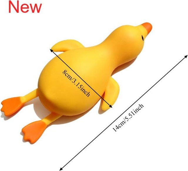 Gelbe Ente Squishy Fidget Spielzeug, Weich, Stressabbau, Knetspielzeug - Bild 1