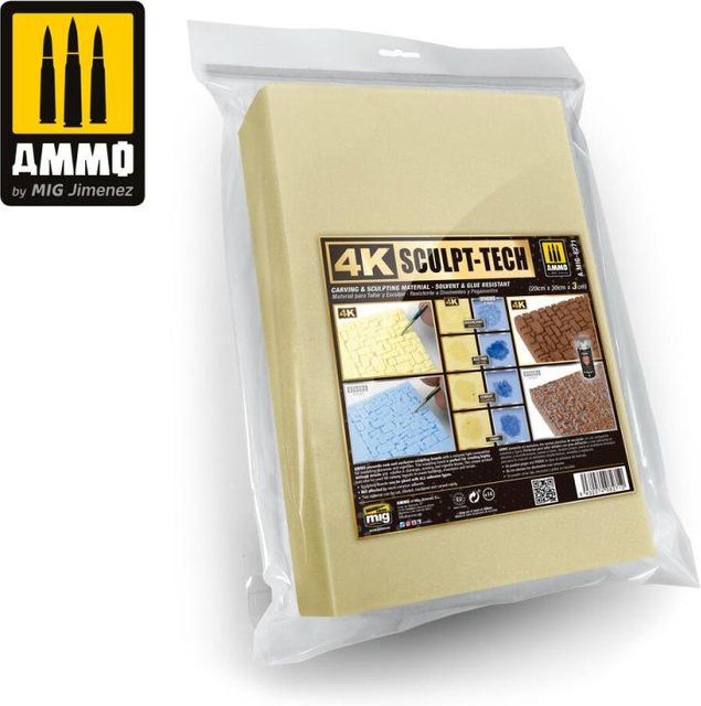 AMMO by MIG Jimenez 4K Sculp-Tech, Schaumstoff, Gelb, 1-teiliges Set - Bild 1