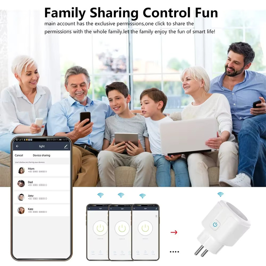 Shine-Tale ZigBee 2MQTT Smart-Steckdose mit Stromüberwachung, Timer-Funktion und Sprachsteuerung, Farbe: Weiß - Bild 4