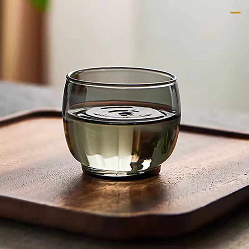 HeY LiLac Serene Light Teetasse aus Glas in Transparent/Lila, 120 ml, hitzebeständige Glastasse für losen Tee und Gongfu-Tee - Bild 5