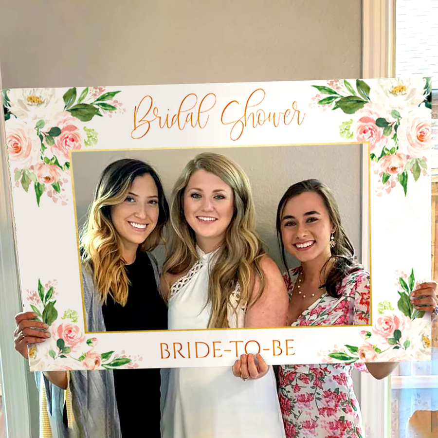 LaVenty Wildflower Bachelorette Party Dekorationen mit floralem Boho Design und rechteckigem Foto Booth Rahmen aus Papier in Multicolour - Bild 3