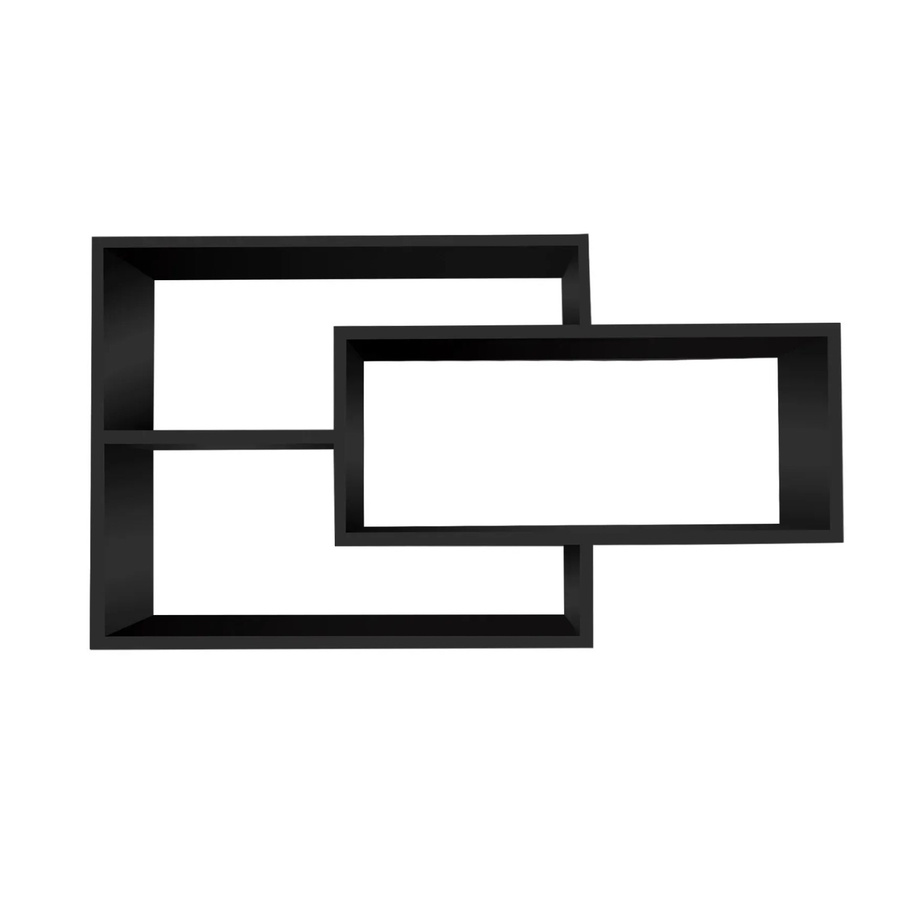 TRAUMMÖBEL Wandregal KARO Schweberegal aus Holz in Schwarz glänzend, Breite: 104 cm, Höhe: 20 cm, Tiefe: 59 cm - Bild 3