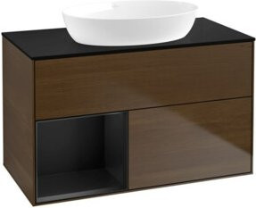 V&B Waschtischunterschrank Finion 100 in Blau lackiert, B/T/H: 100 x 50,1 x 50,1 cm - Bild 1