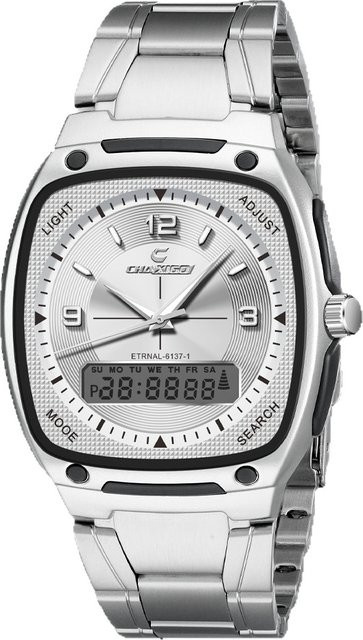 CHAXIGO Armbanduhr, Quarz, Legierung, Edelstahl, Weiß, Herren - Bild 1