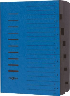 PAGNA Ordnungsmappe für DIN A4 mit 7 Fächern, 5 Stück, blau - Bild 1