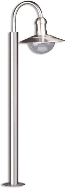 Lindby Damion Wandleuchte Modern aus Edelstahl und Aluminium in Silber/Grau, 1-flammig, E27, IP44 Spritzwassergeschützt - Bild 1