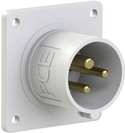 PC Electric 613-1 CEE Anbaustecker 16A 3polig IP44 Weiß - Bild 1
