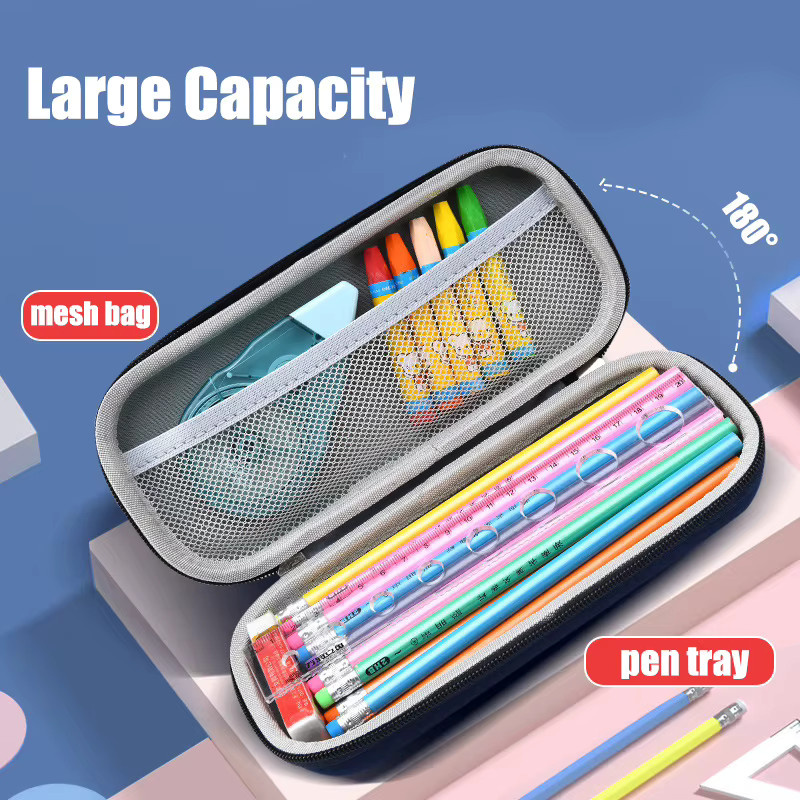 3D Kawaii Federmäppchen in Blau als niedliches koreanisches Etui für Schule und Büro - Bild 2