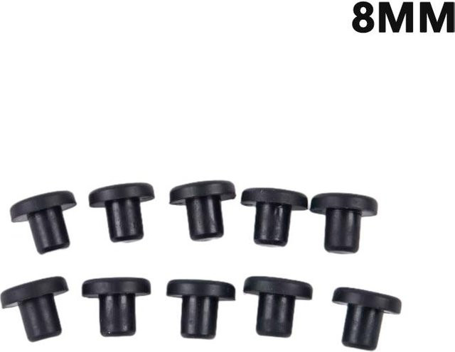 10 Stück Xixig Vollgummi Lochkappen in Schwarz, hochtemperaturbeständige Dichtlochstopfen für 3-12mm, 8mm - Bild 1