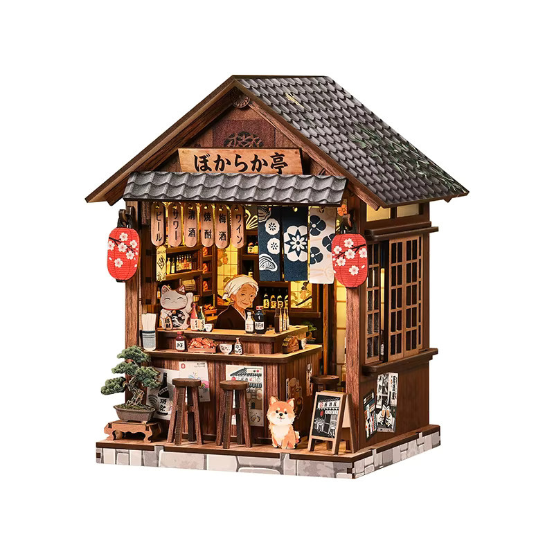 zuuton DIY Holz Puppenhaus Bausatz, Japanische Izakaya Bar, mit LED Licht, ab 14 Jahren - Bild 7