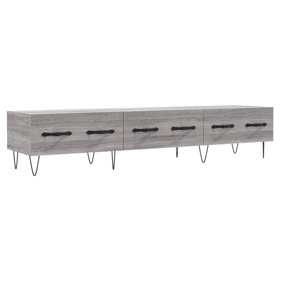 vidaXL TV-Schrank Grau Sonoma aus Holzwerkstoff und Eisen B/T/H: 150 x 36 x 30 cm - Bild 2