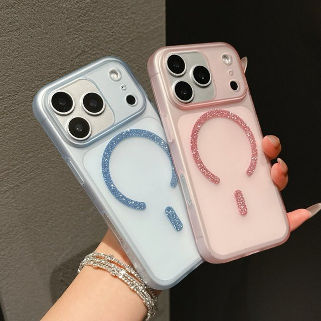 Luxus Skin Matte Clear MagSafe Schutzhülle für iPhone 17 Air 16 15 14 13 12 Pro Max Plus, Ultradünne magnetische Hülle, Transparent oder Schwarz - Bild 1