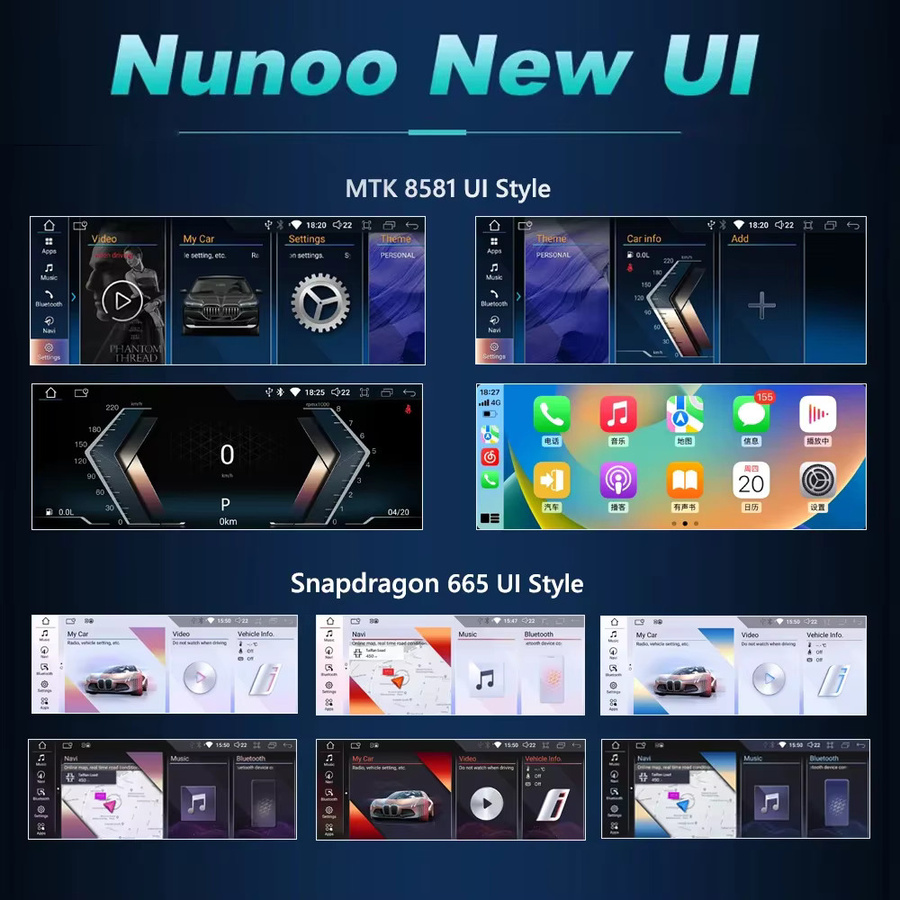 Nunoo Android 14 Autoradio mit 8GB RAM und 128GB Speicher für BMW X3 F25 und X4 F26 (2010-2018), CarPlay, GPS, WLAN und DSP, Schwarz - Bild 4