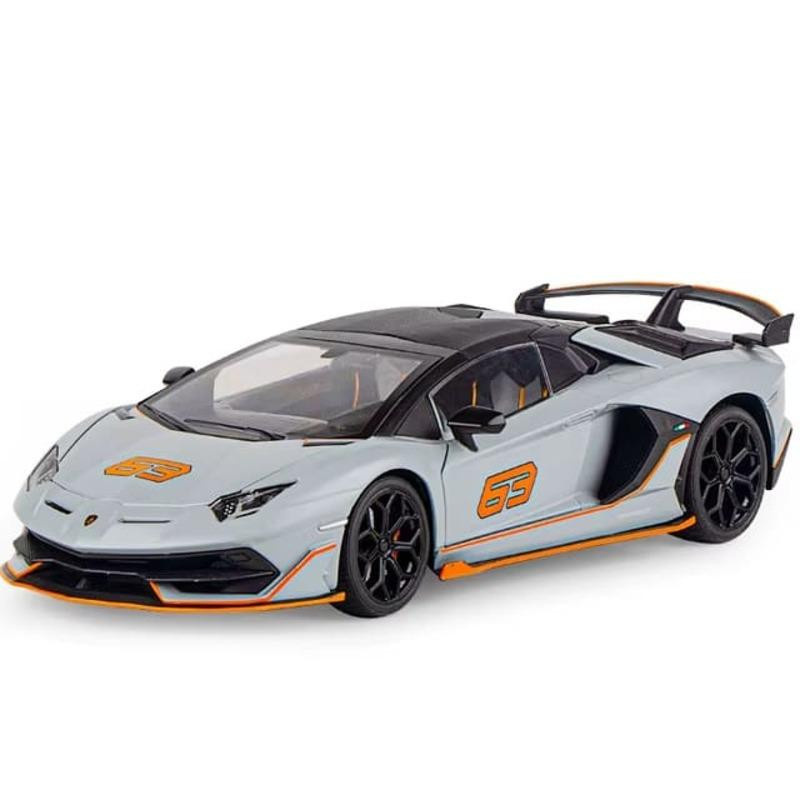 JJRC Aventadors SVJ Rennwagenmodell 1/18 Sportfahrzeuge aus Legierung grau - Bild 3
