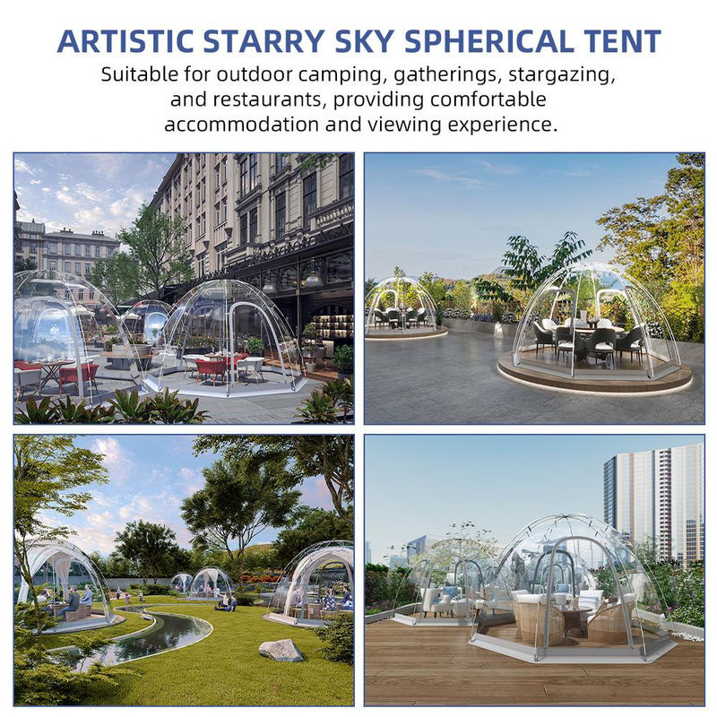 TOMTOP JMS Transparentes Garten Party Zelt als Kuppel Pavillon und Mini Gewächshaus für 8-10 Personen mit Mückenschutz - Bild 6