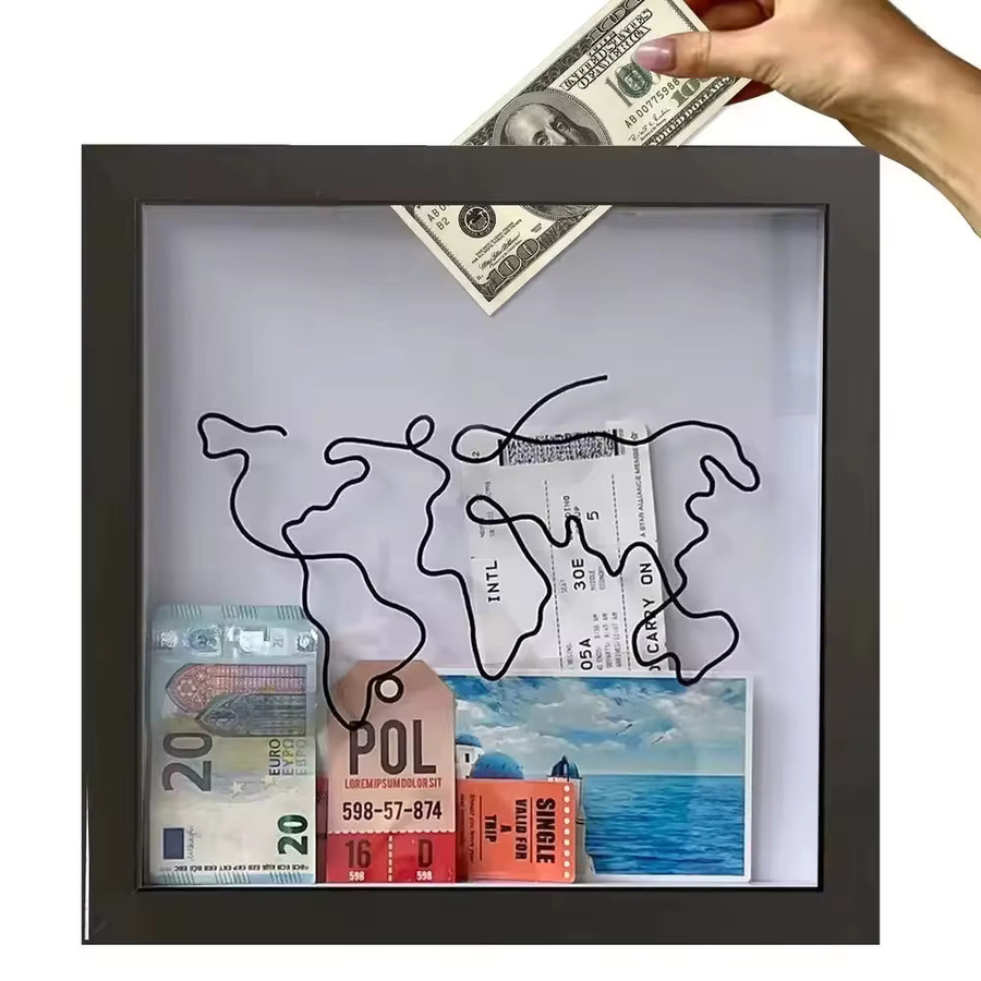 Transparente Abenteuer-Archivbox als Gedenk-Aufbewahrungsbox und Stempelalbum in Weiß, B/T/H: 20,3 x 20,3 x 20,3 cm - Bild 2