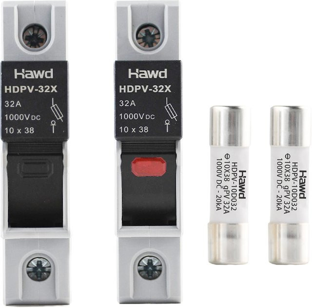 1P DIN-Schiene Solar PV DC Sicherungshalter für 10x38mm Sicherungseinsätze in Grau - Bild 1