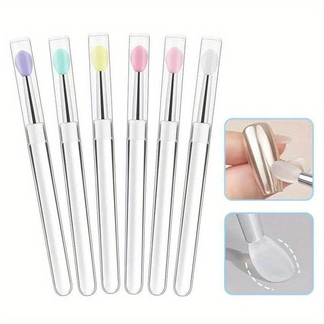 FUMOSIK Nail Art Silikonpinsel, 5 Stück, Transparent - Bild 1