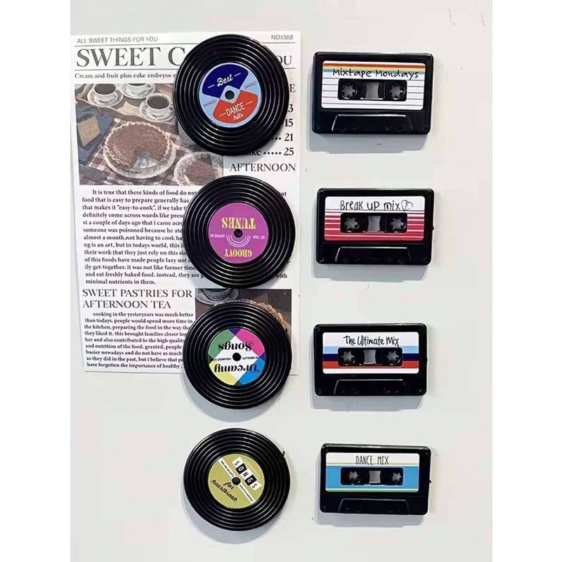 chenxiaogang Retro-Kassettenband Kühlschrankmagnete im Vinyl-Design, dekorative Aufkleber für Küche, Büro und Zuhause, Mehrfarbig - Bild 4